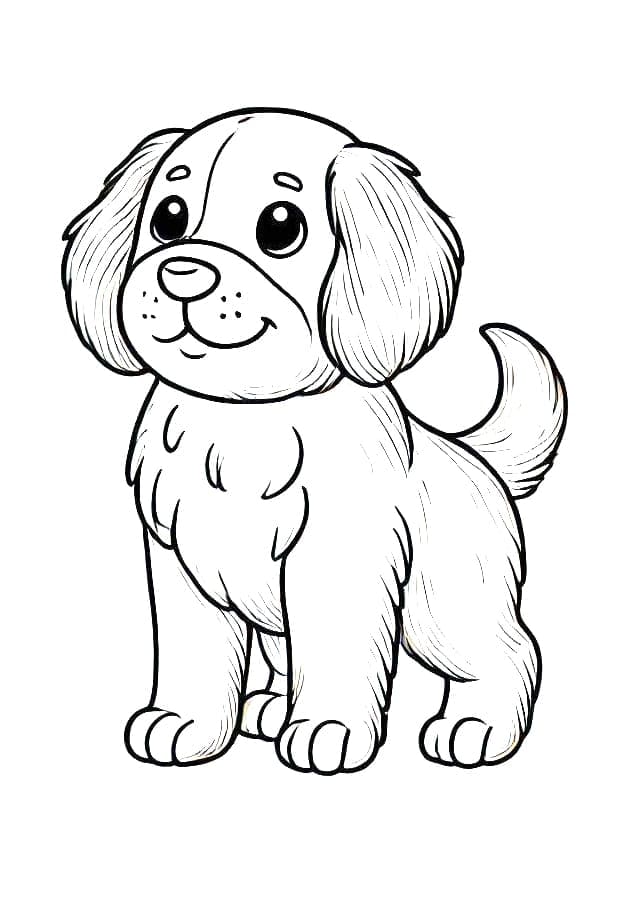 Cane Carino da colorare