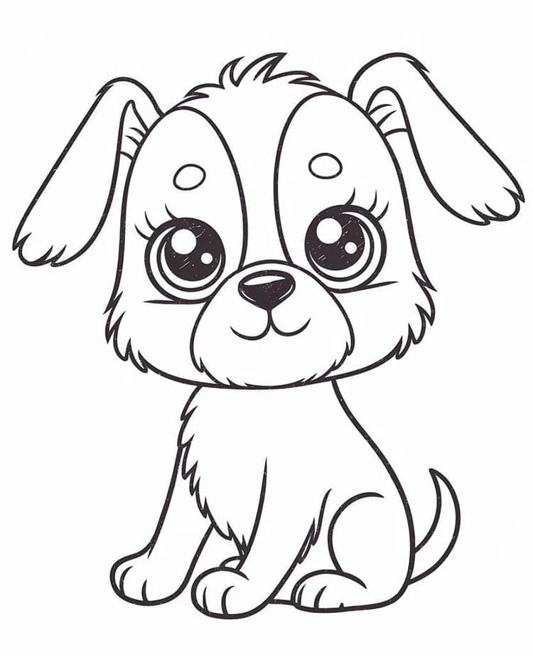 Cane Gratis Stampabile da colorare
