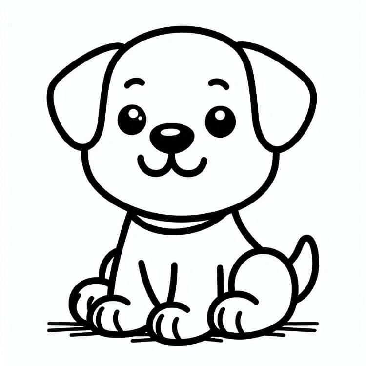 Cane Gratuito Stampabile da colorare