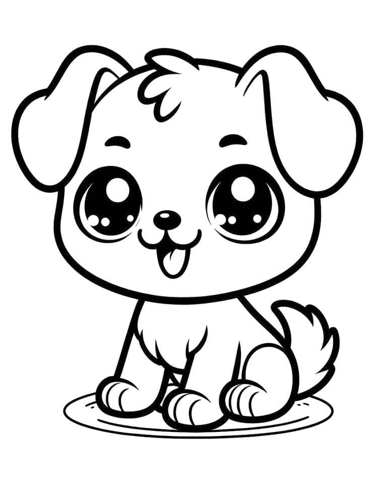 Cane Gratuito per Bambini da colorare