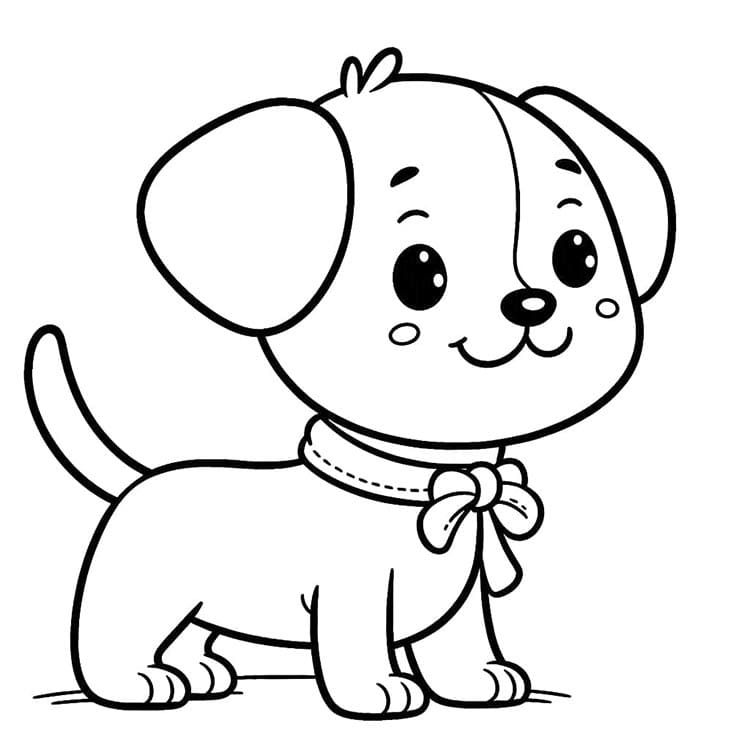 Cane Incantevole da colorare