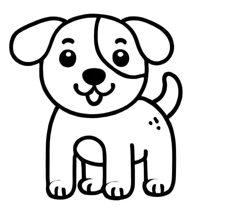 Cane Molto Carino da colorare