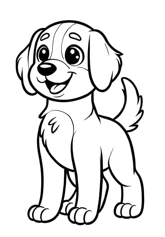 Cane Semplice da colorare