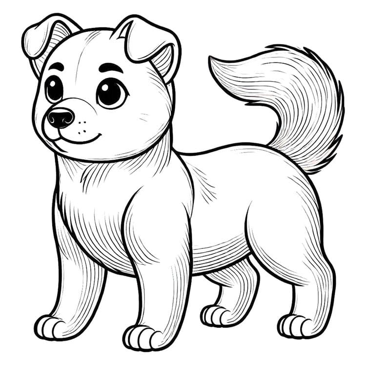 Cane Stampabile Gratuito da colorare