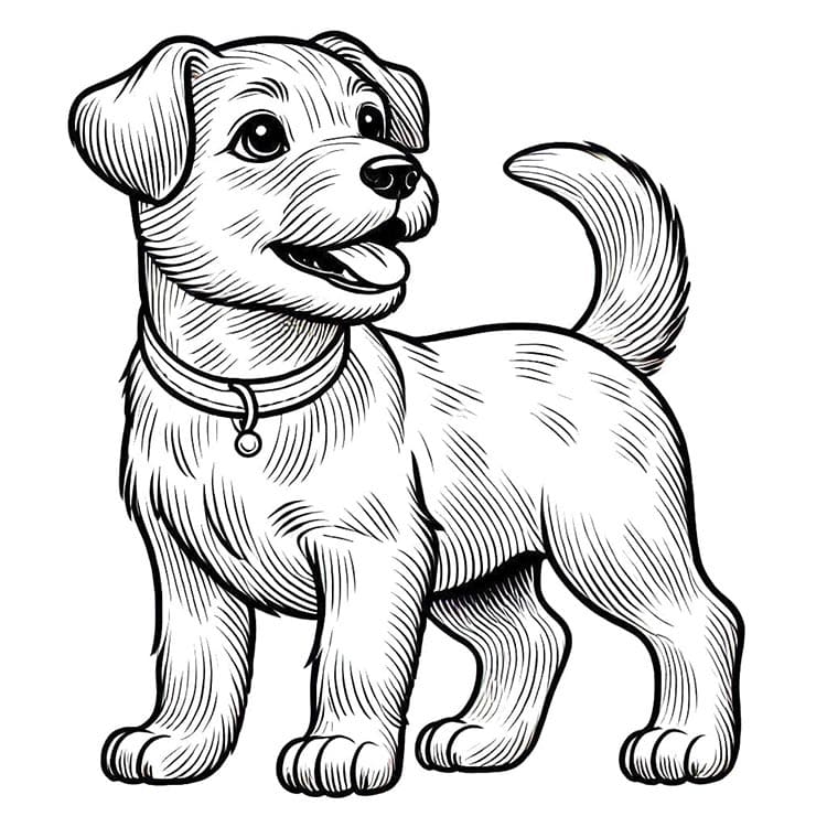 Cane da Stampare da colorare