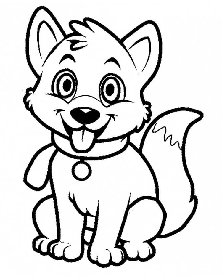 Cane per Bambini di 2 Anni da colorare