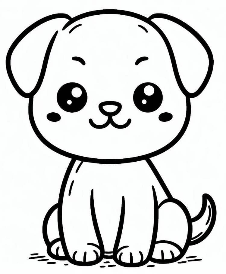 Cane per Bambini da colorare