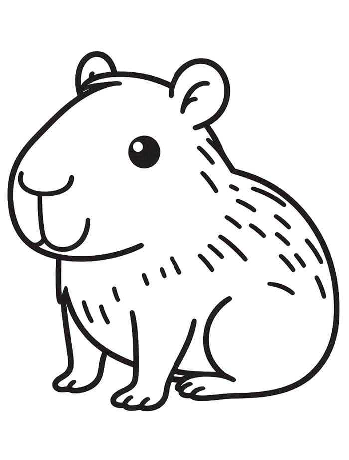 Capibara 1 da colorare