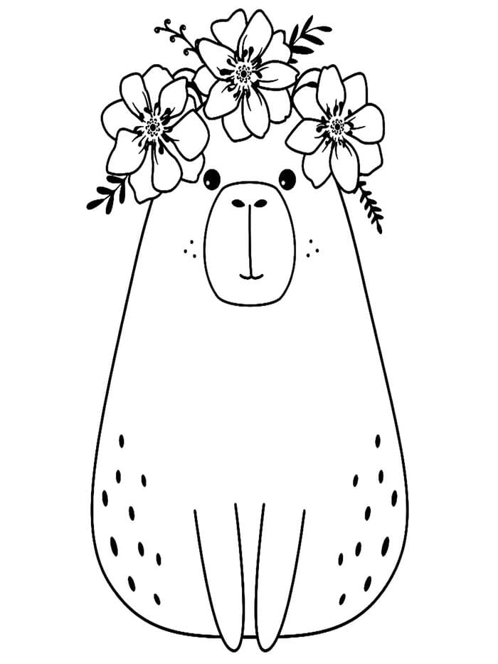 Capibara a Cartoni da colorare