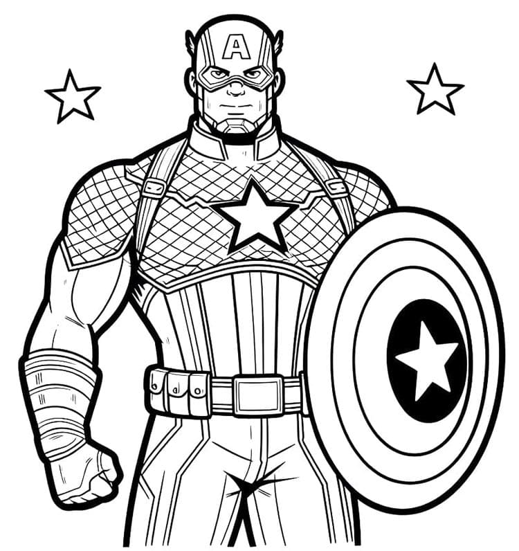 Capitan America da colorare