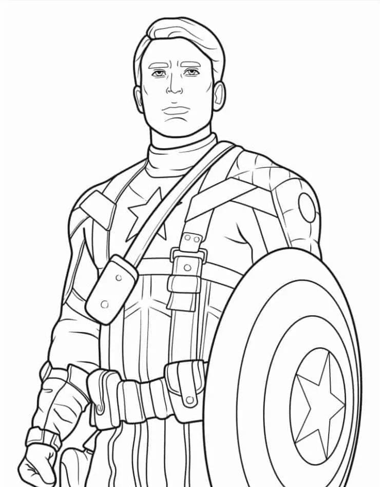 Capitan America Cartone da colorare