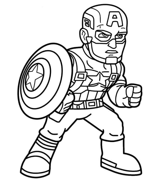 Capitan America Fantastico da colorare