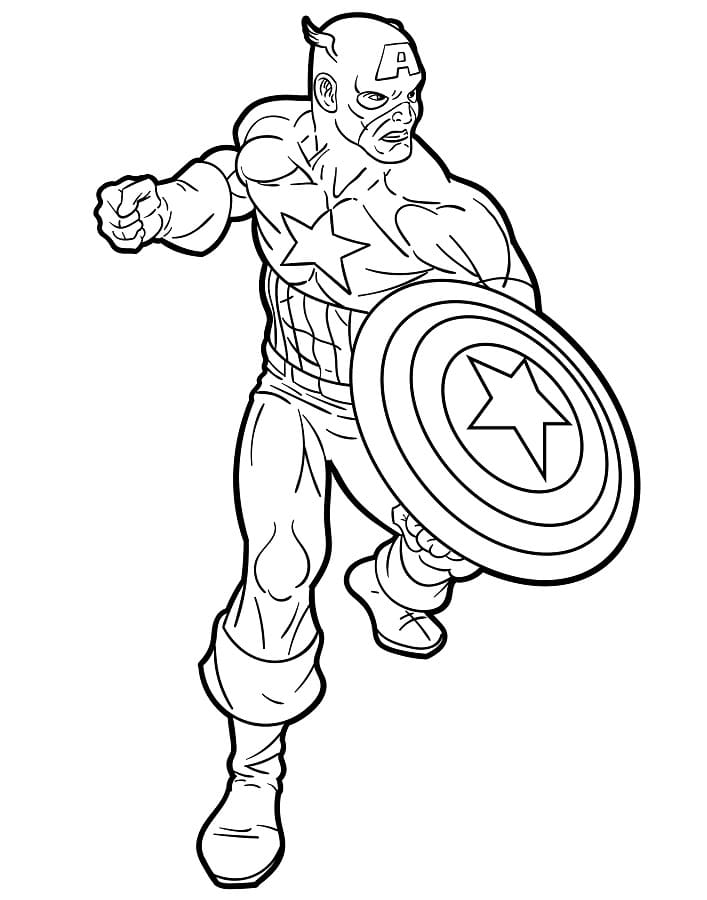 Capitan America Gratis da colorare