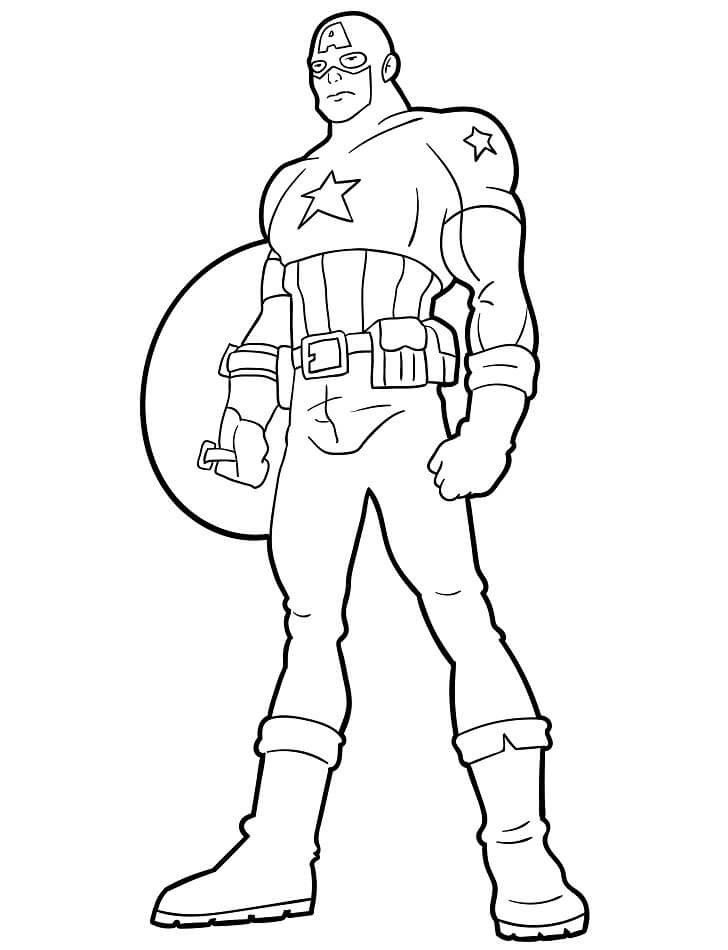 Capitan America Stampabile da colorare