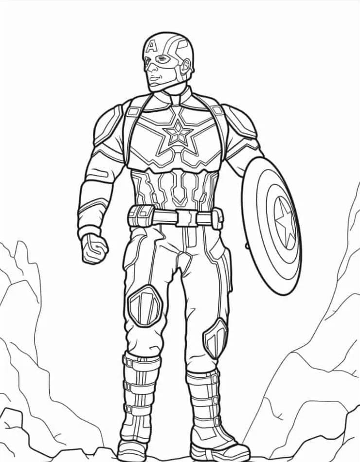 Capitan America Supereroe da colorare