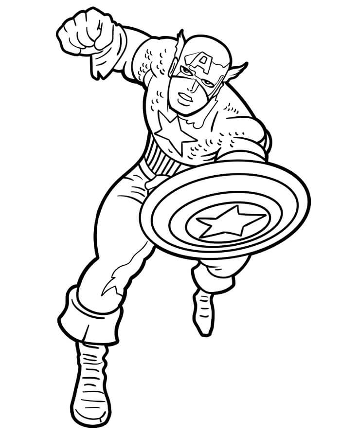 Capitan America da Stampare da colorare