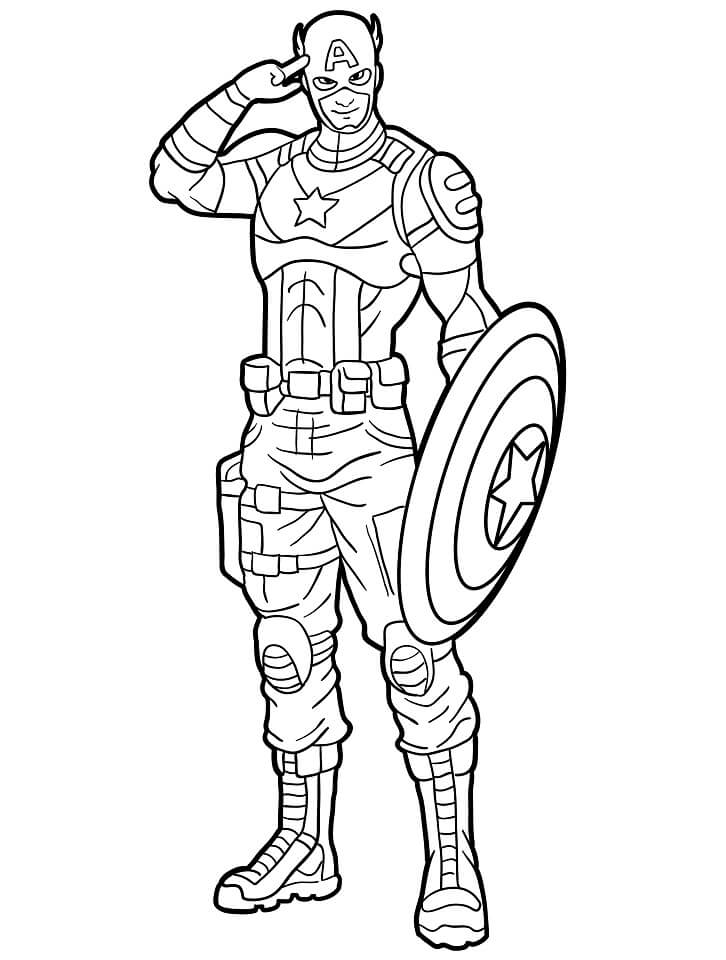 Capitan America per Bambini da colorare