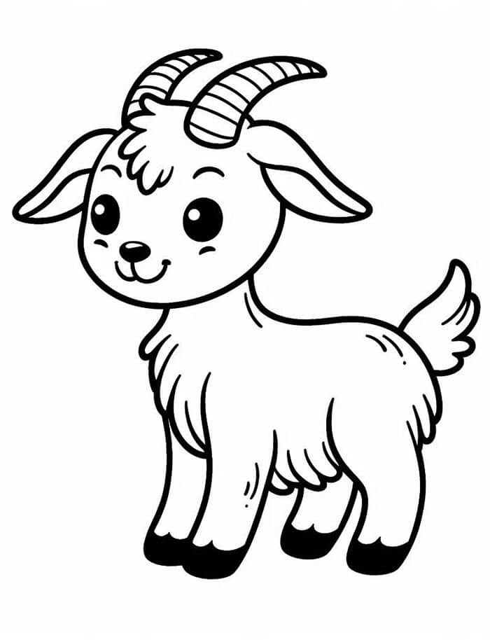 Capra Gratis per Bambini da colorare