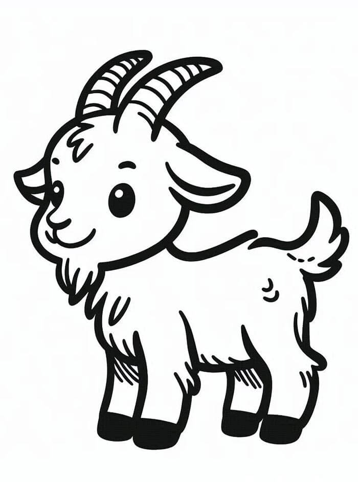 Capra Gratuita Stampabile da colorare
