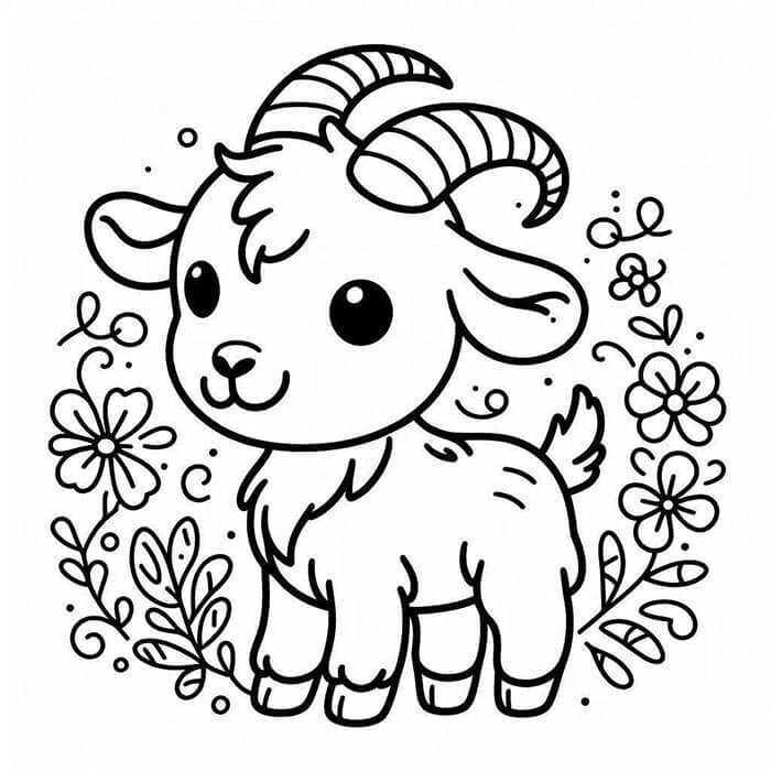 Capra Gratuita da Stampare da colorare