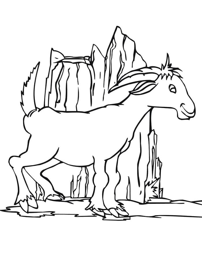 Capra Incantevole da colorare