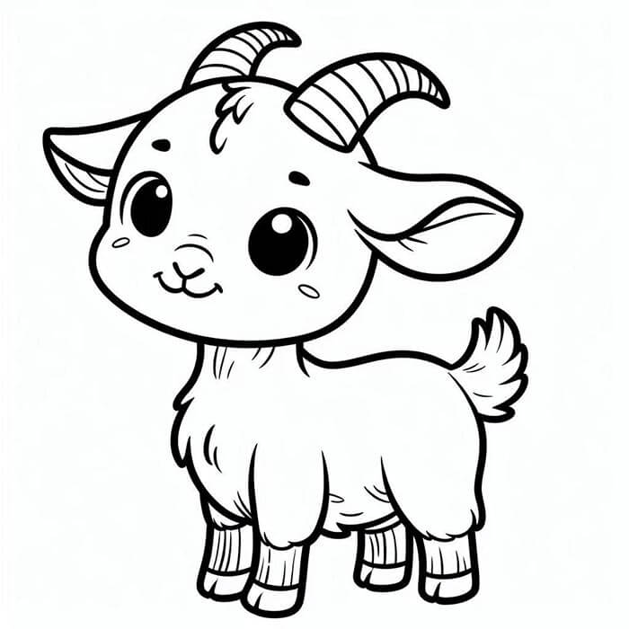 Capra Stampabile Gratis da colorare