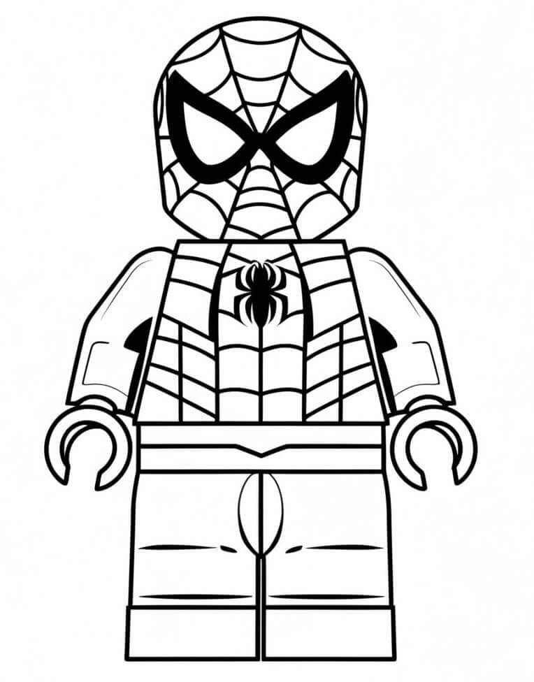 Carino Lego Spiderman da colorare