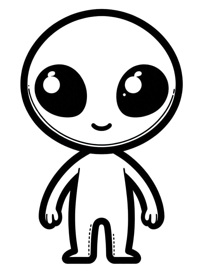 Carino alieno da colorare