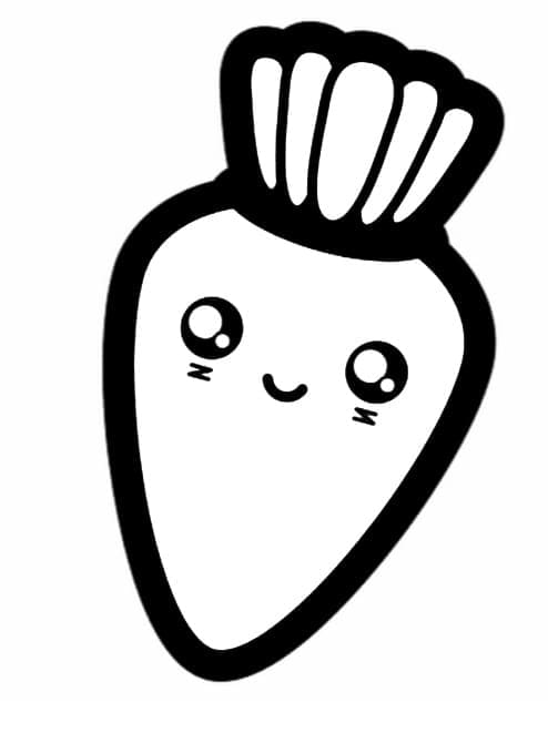 Carota Stampabile per Bambini da colorare