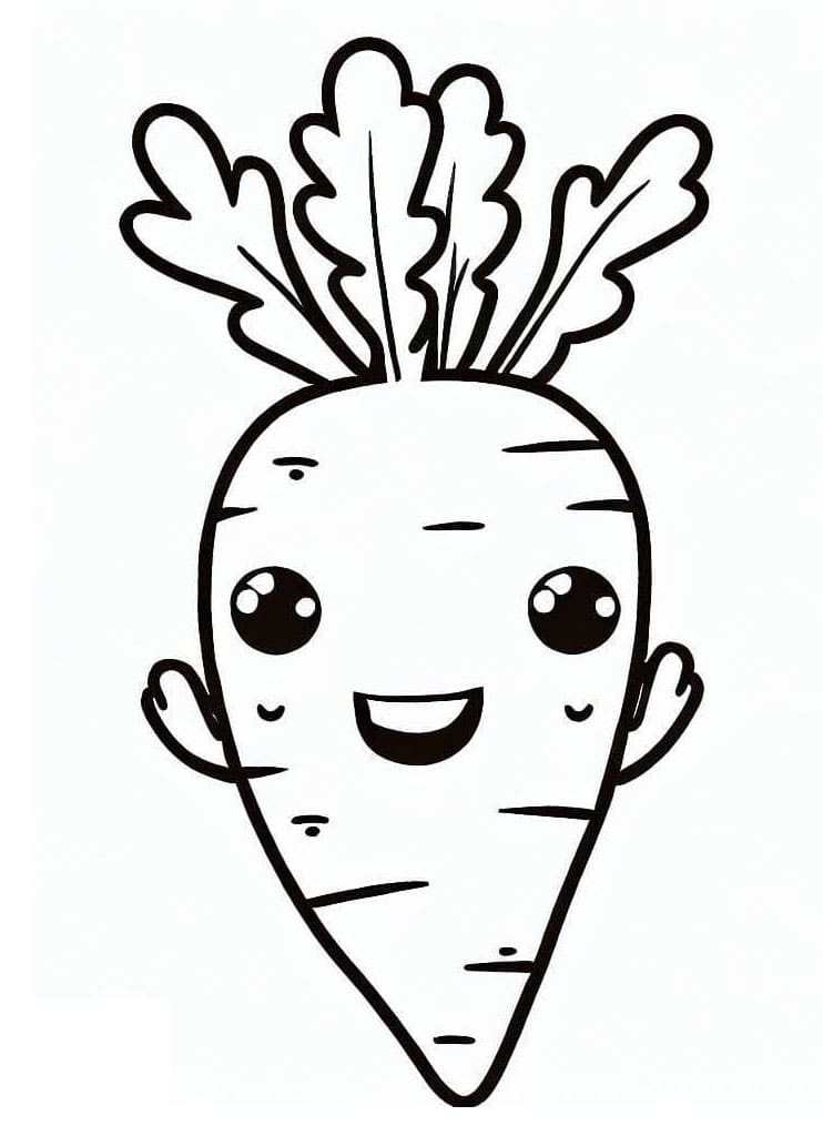 Carota carina da colorare