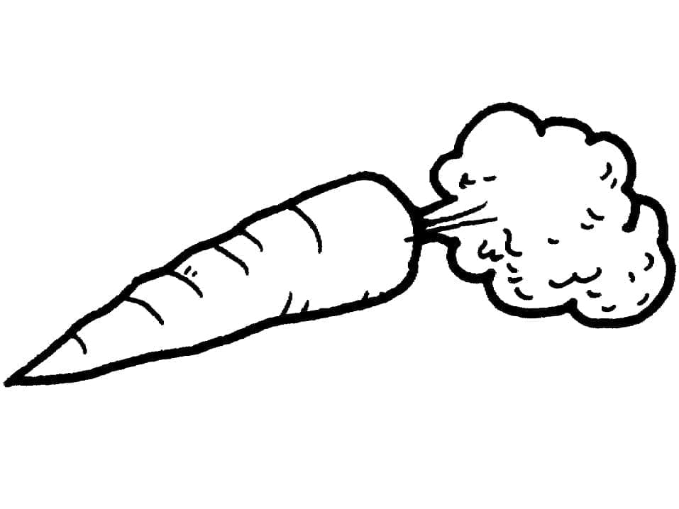 Carota per Bambini di 1 Anno da colorare