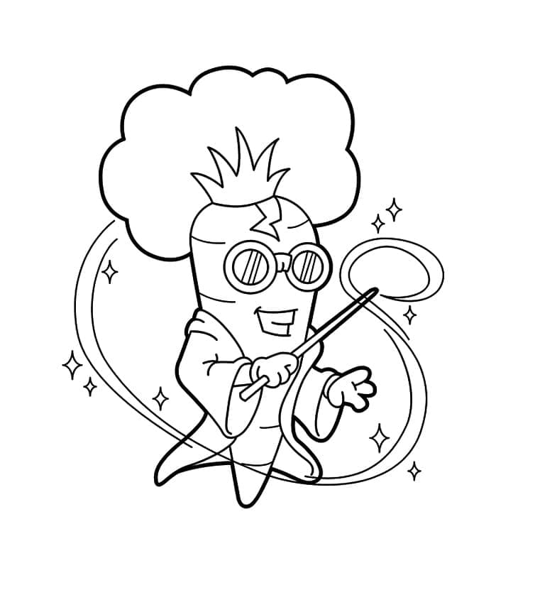 Carota per Bambini da colorare