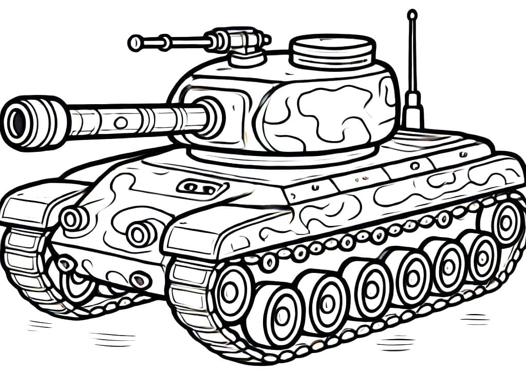 Carro Armato Bello da colorare