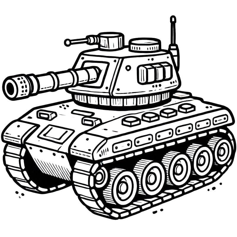 Carro Armato Fantastico da colorare