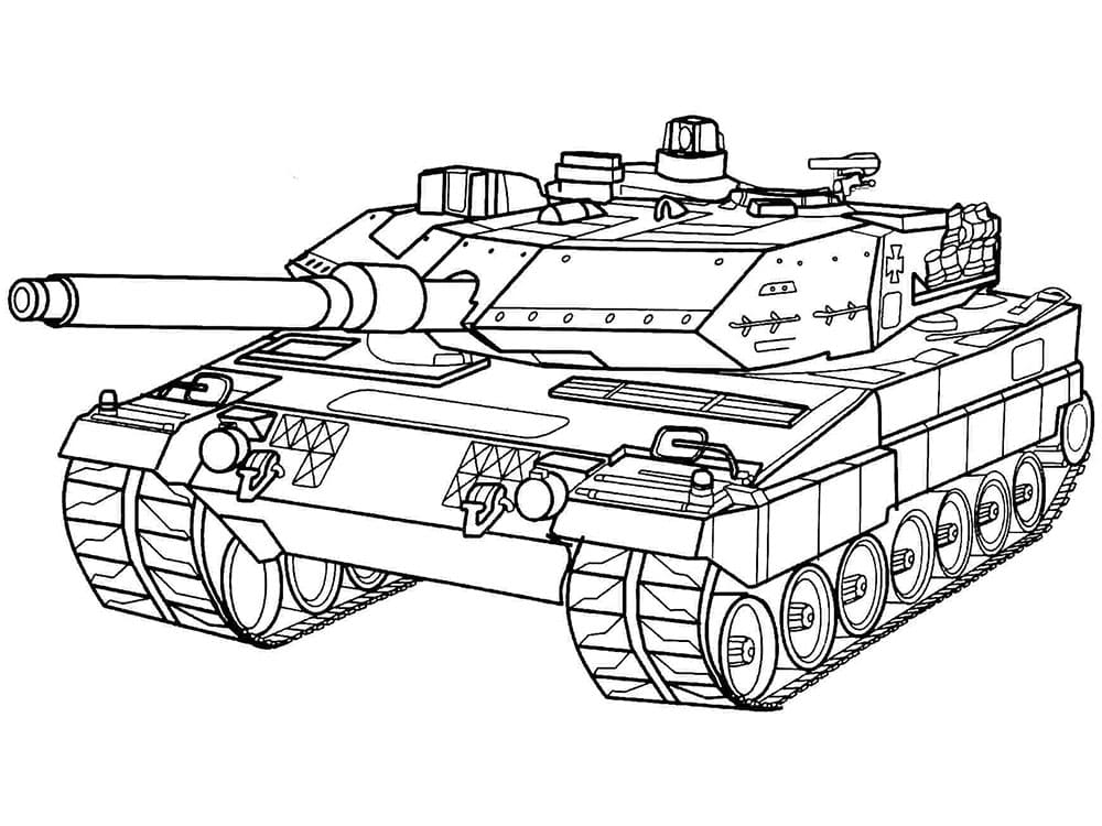 Carro Armato Gratis Stampabile da colorare