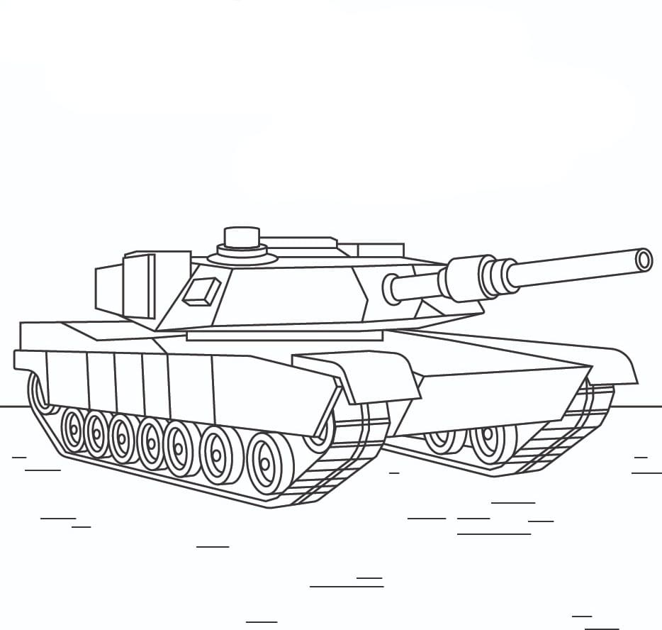 Carro Armato Gratis per Bambini da colorare