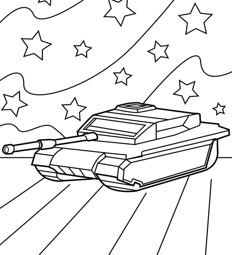 Carro Armato Gratis da colorare