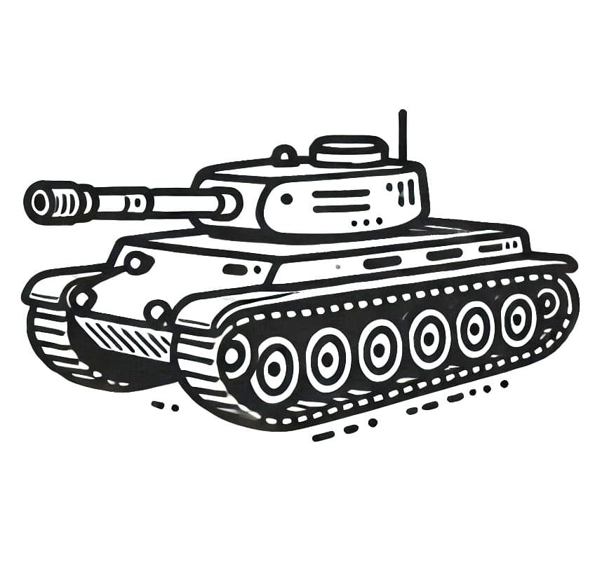 Carro Armato Stampabile Gratuito da colorare