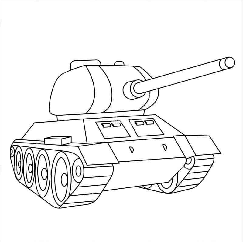 Carro Armato da Stampare da colorare