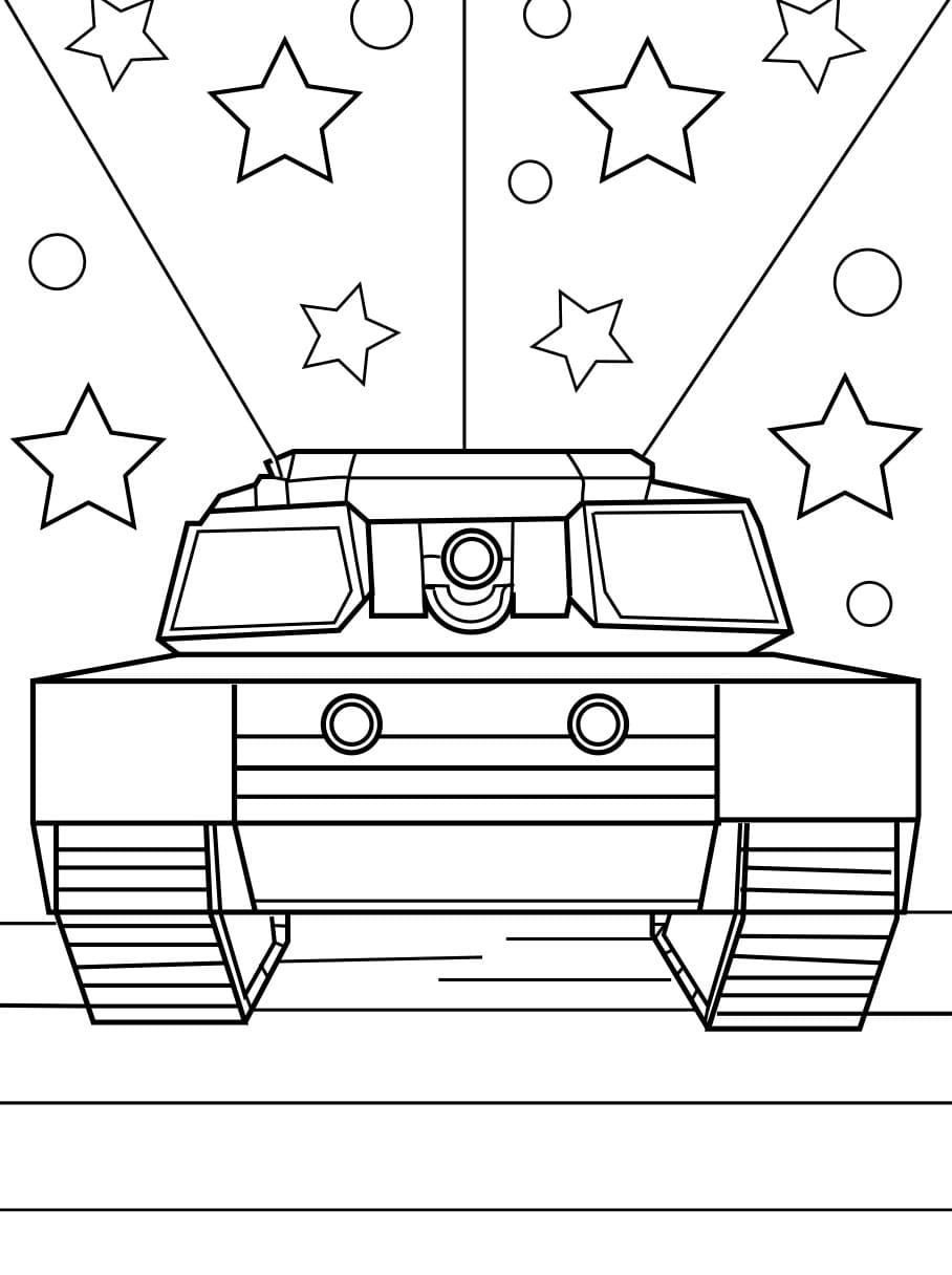 Carro Armato per Bambini da colorare