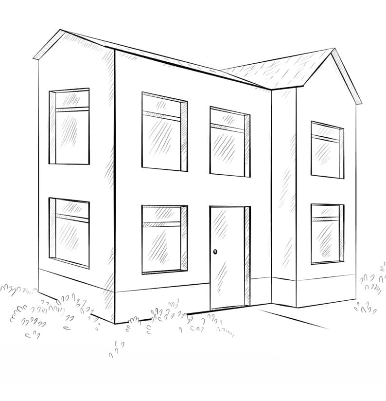 Casa Gratuito da Stampare da colorare