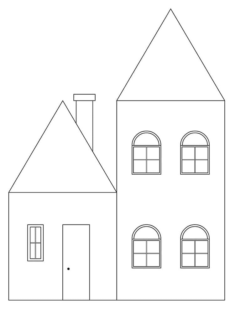 Casa Gratuito per Bambini da colorare