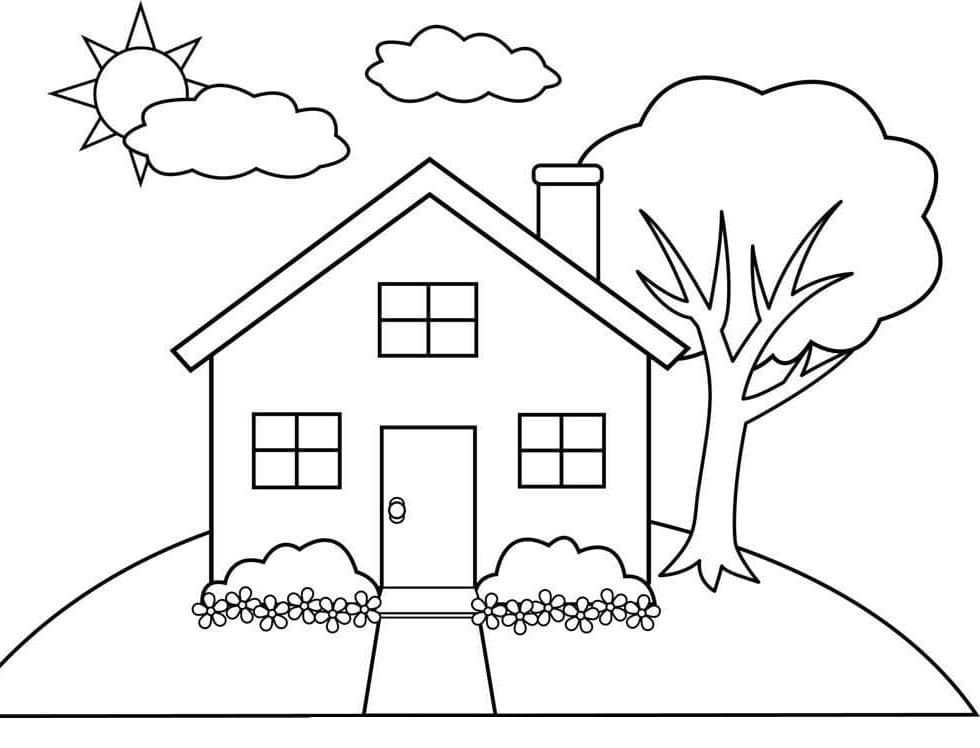 Casa Stampabile Gratis da colorare