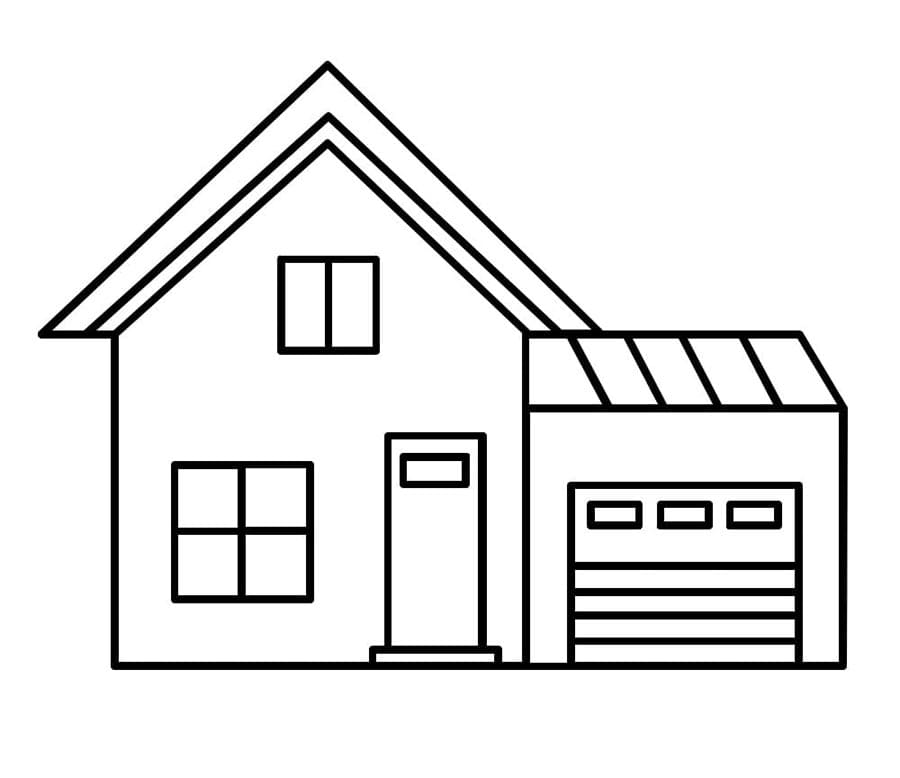 Casa Stampabile da colorare