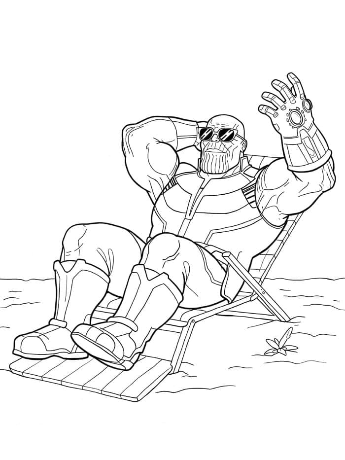 Cattivo Marvel Thanos da colorare