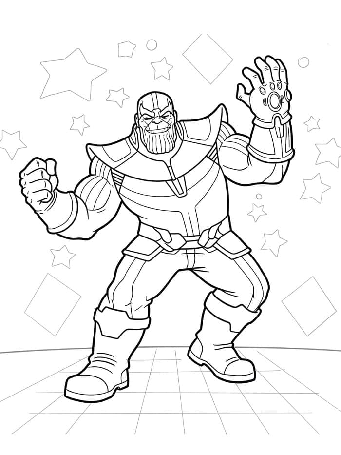 Cattivo Thanos da colorare