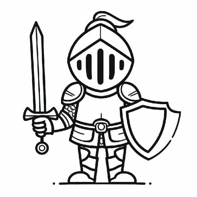 Cavaliere Gratis per Bambini da colorare