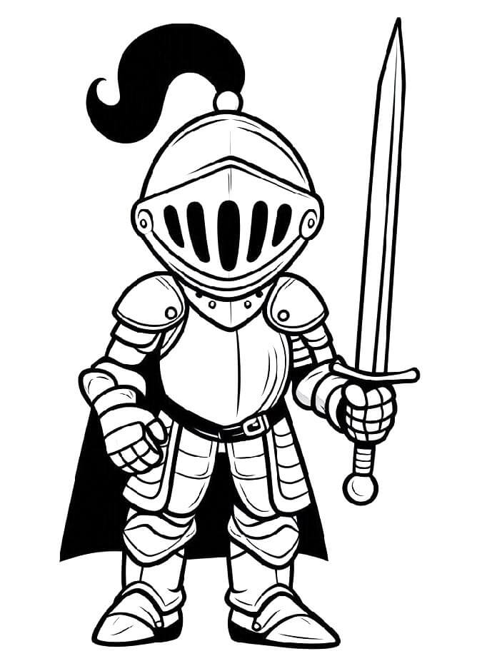 Cavaliere Gratuito Stampabile da colorare