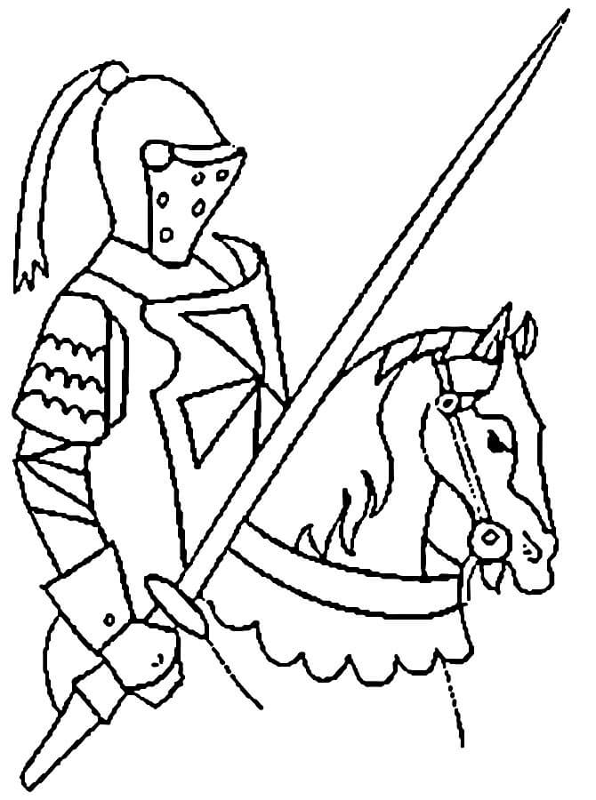 Cavaliere Gratuito da Stampare da colorare