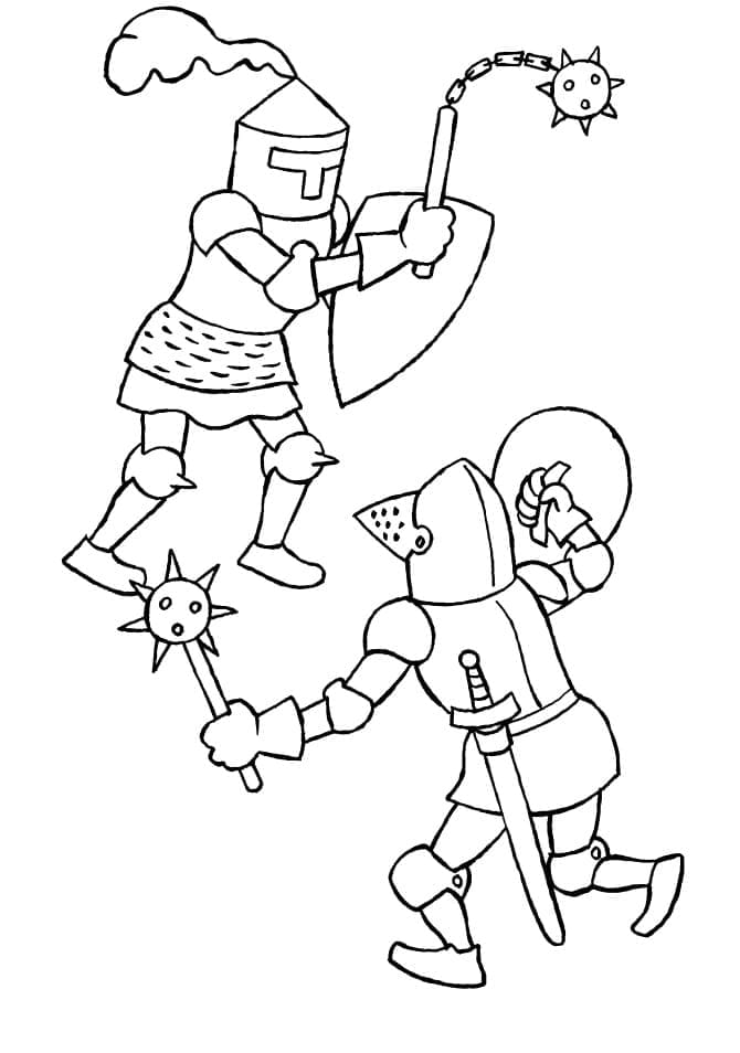 Cavaliere Gratuito da colorare